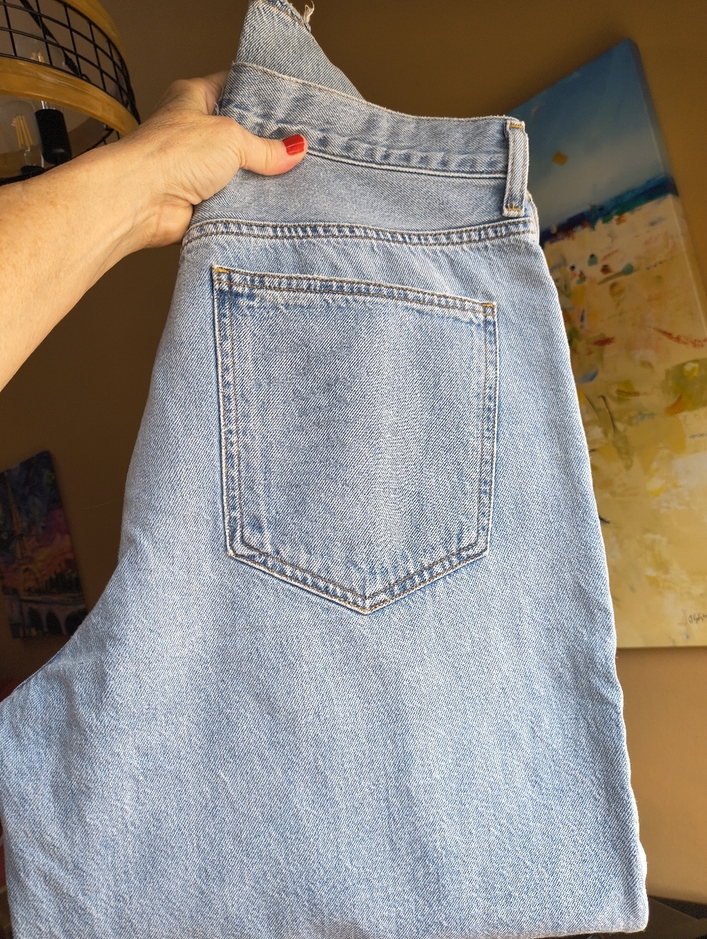 Agolde Criss Cross Upsized Jean in Wired Size 31 - Picture 6 of 13